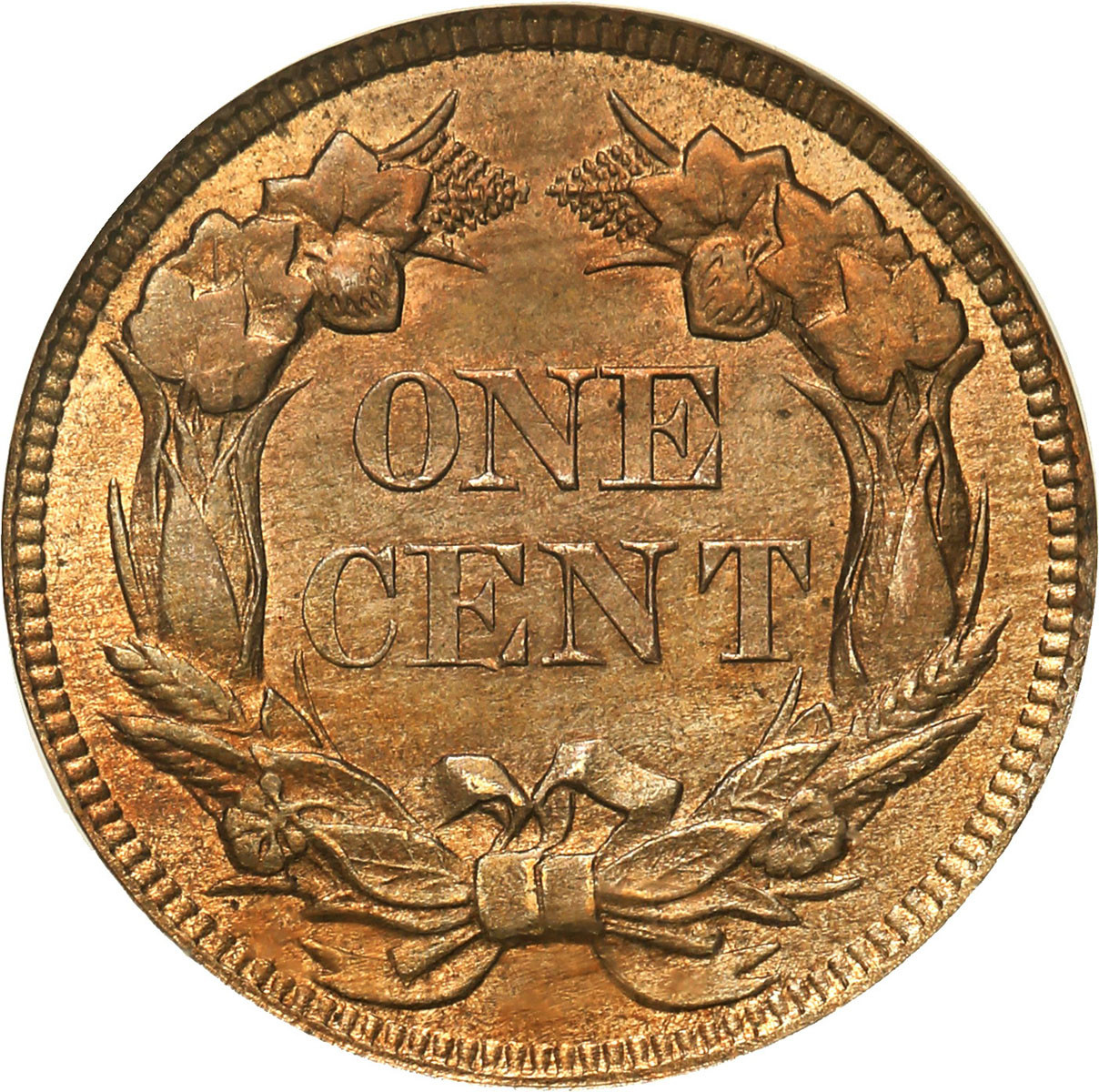 USA 1 cent 1857 Flying Eagle NGC MS65 – PIĘKNY